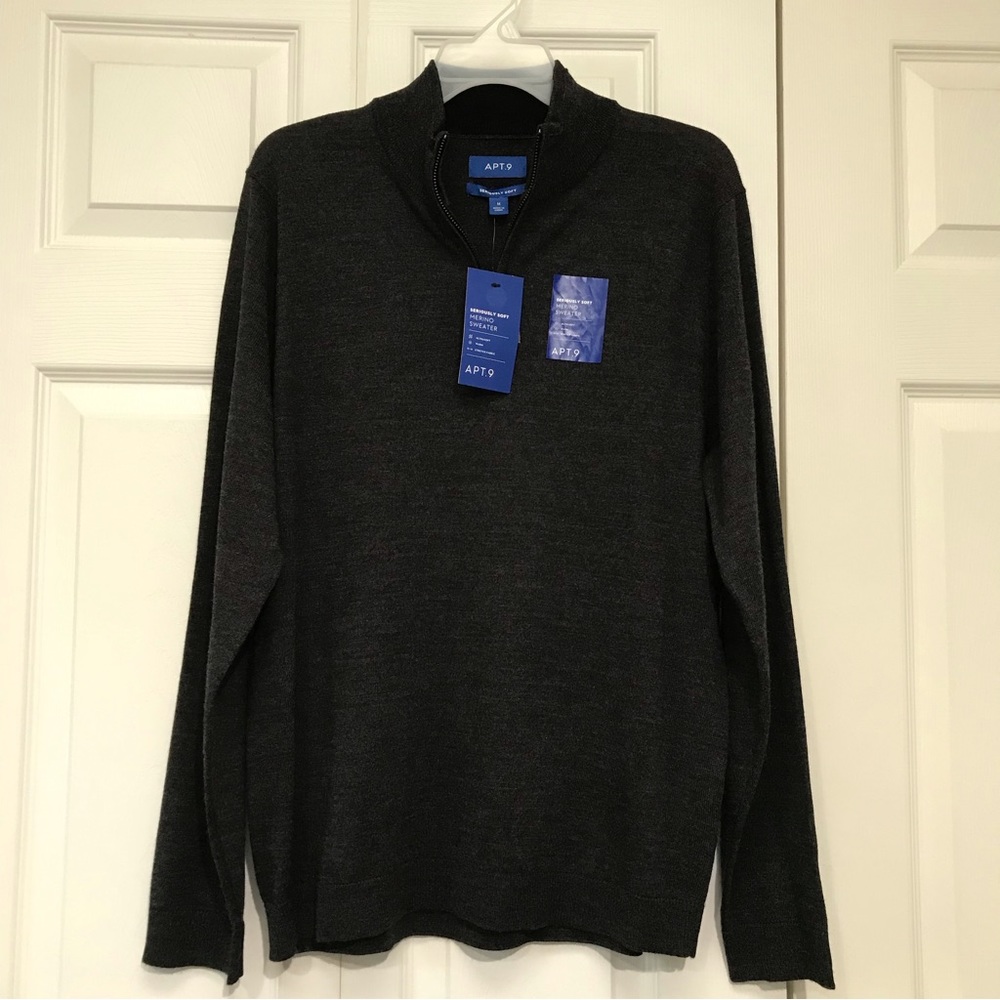 NWT Mens Apt.9 Seriously Soft half zip pullover